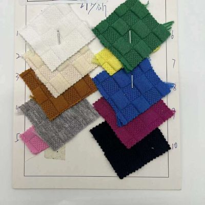 Ready Stock Cable Jacquard Knit Fabric Material 98%P 2%Sp 160cm 360gsm C13-094
