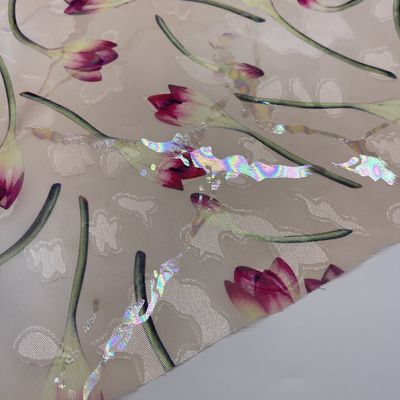Low Shrinkage Woven Jacquard Fabric Cut Foiled Fabric L02-026