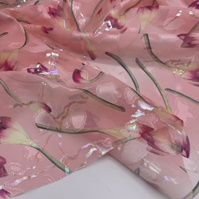 Low Shrinkage Woven Jacquard Fabric Cut Foiled Fabric L02-026