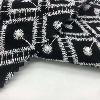 Printed Cotton Linen Embroidery Fabric Material M04-LK027